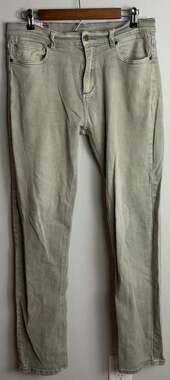 Marine Layer Slim Straight Pants Size 34x34 Sage Green Cotton Blend Men’s